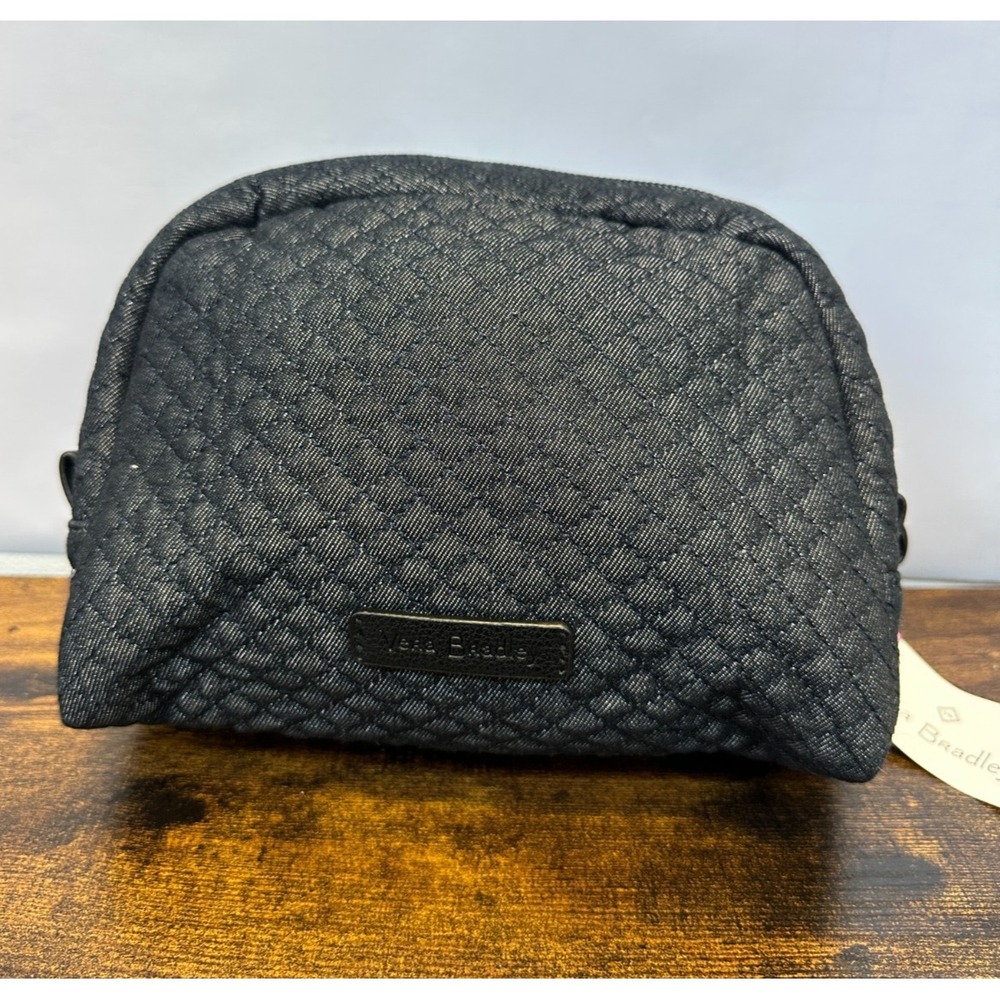 NEW Vera Bradley Iconic Cosmetic Makeup Case Diamond Quilted Floral Embroidered - Picture 10 of 13